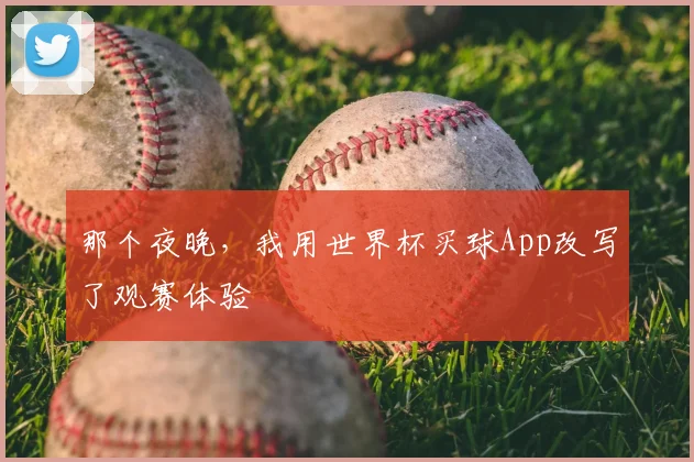那个夜晚，我用世界杯买球App改写了观赛体验